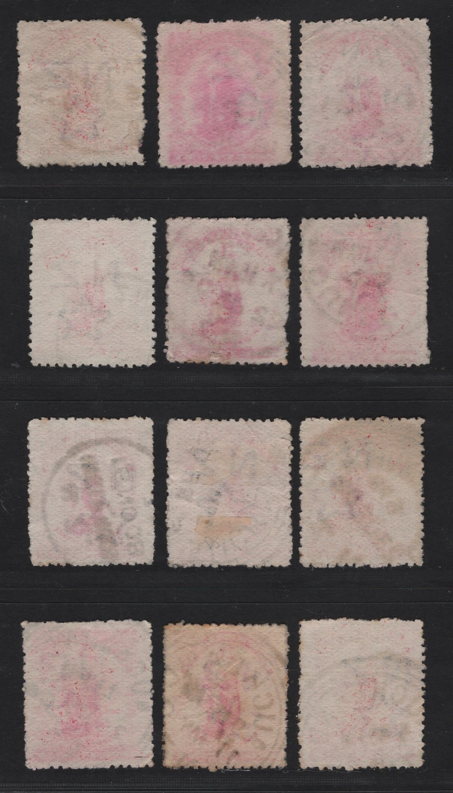 Lot 279 New Zealand (C)   1904 Penny Postage Issue, 12 Fine/Very Fine Used Singles, Selection of 'Dot' Plate Printings With CDS & Squared Circle Cancels Includign Wellington, Marsden, Inglewood & Auckland, Perf 14, Single Star & NZ Wmk.