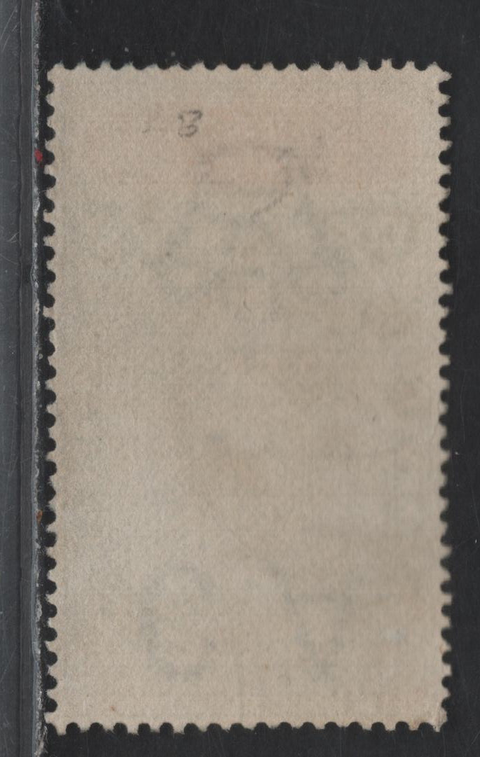 Lot 314 Trinidad (C) SG#122 5/- Green & Orange Brown 1896-1906 Britannia Keyplate Issue VF Used With February 4, 1898 Registrar General Cancel