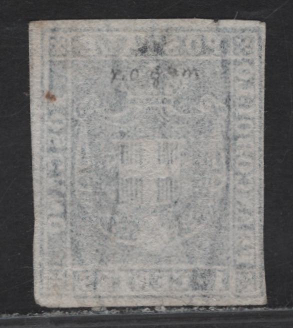 Lot 42 Italy - Tuscany SC#17b 1c Gray Lilac Arms, 1860 Arms Issue, A Fine Used Single, Light Pen Cancellation And A Clear 2019 Sismondo Certificate That Mentions A Very Shallow & Small Thin In The Hinge Area