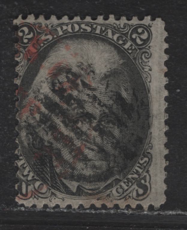 Lot 76 United States SC#73 2c Black Andrew Jackson, 1863-1869 Civil War Issue, A Very Good Used Single