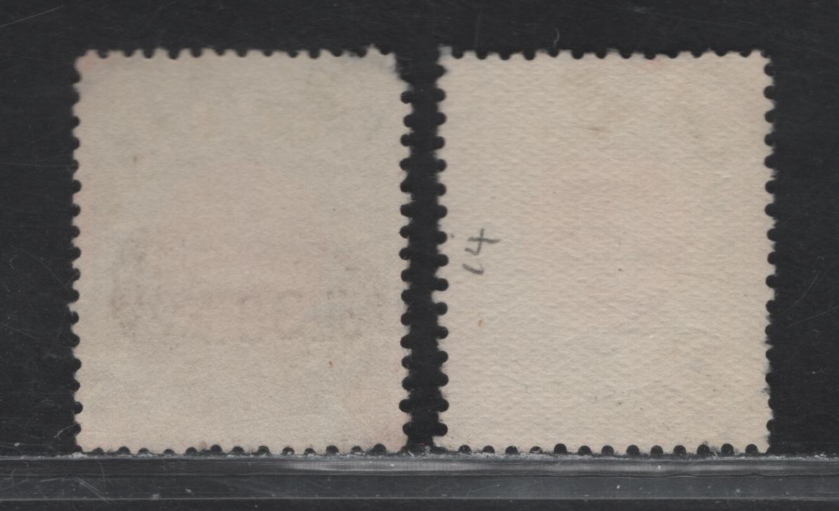 Lot 121 New Zealand (C) SG#D34, D39 1d - 2d Carmine & Yellow Green Numeral, 1925-1938 Postage Dues, 2 Fine/Very Fine Used Singles, Cowan & Wiggins-Teape Papers, Auckland & Dunedin