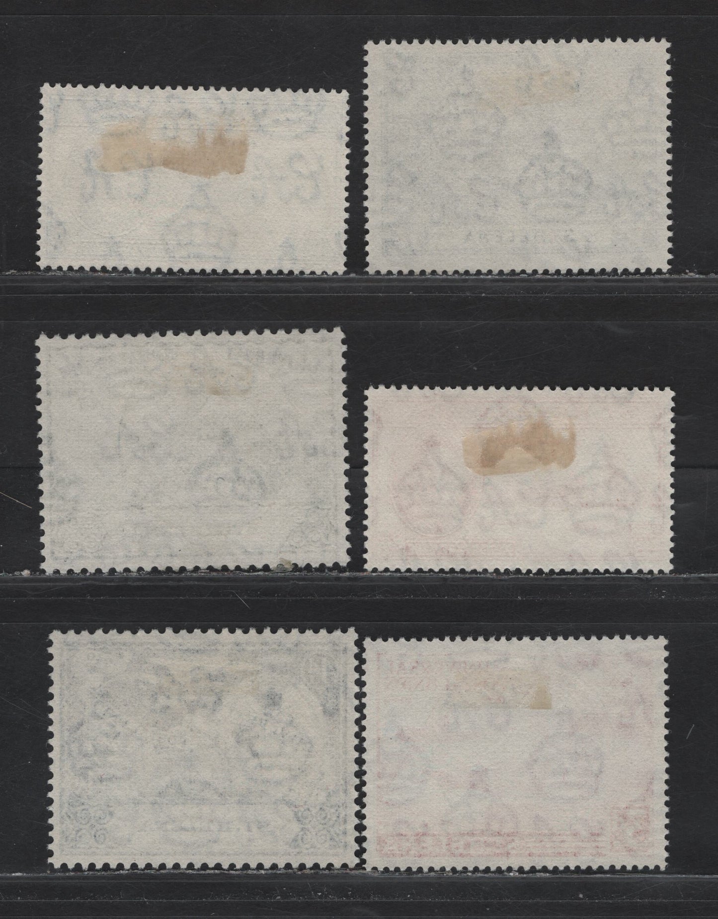 Lot 147 St. Helena (C)  SG#141-142, 145-148 2d - 1/- Red Orange - Blue Black , 1946-1949 Peace & UPU Issues, 6 Very Fine Used Singles, SON St. Helena (C)  CDS Cancels