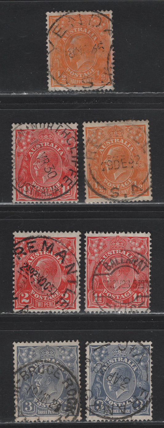 Lot 15 Australia (C)  SG#89 2d Red Brown King George V, 1926-1930 KGV Head Issue, A Fine Used Single, Perf 14, Small Multiple Wmk, Scarced Used Example Of This Key Stamp, Dec 16 1927 Romsey CDS Cancel.