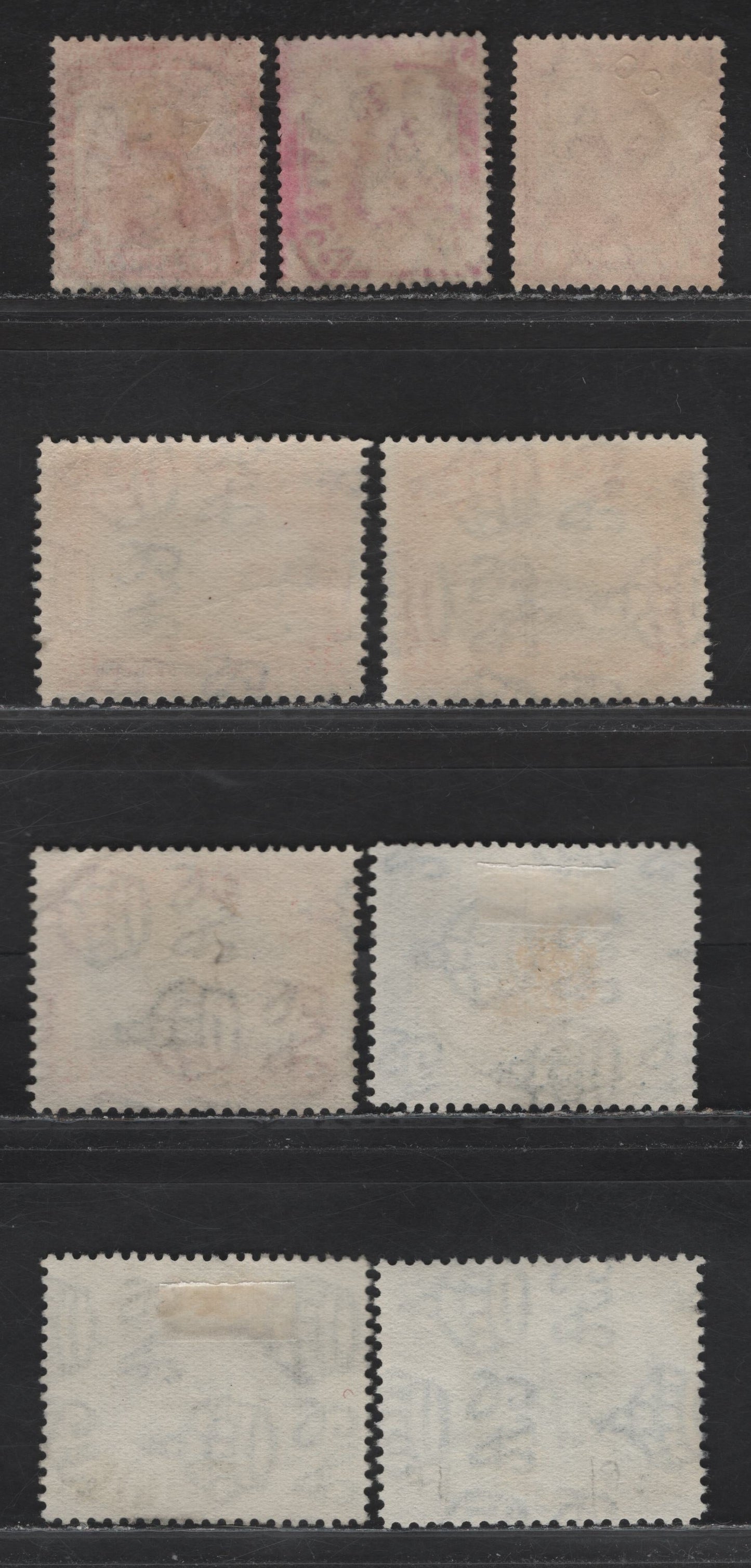 Trinidad & Tobago (C) , 1913-1923 Britainia Issue - 1935-1937 Pictorials, 9 F&VF Used Singles All With Son Cancels Incl. Port Of Spain, GPO Port Of Spain, Tunapona(Scarce), Registration GPO, San Fernano, Princes Town(Scarce) & Mucurapo