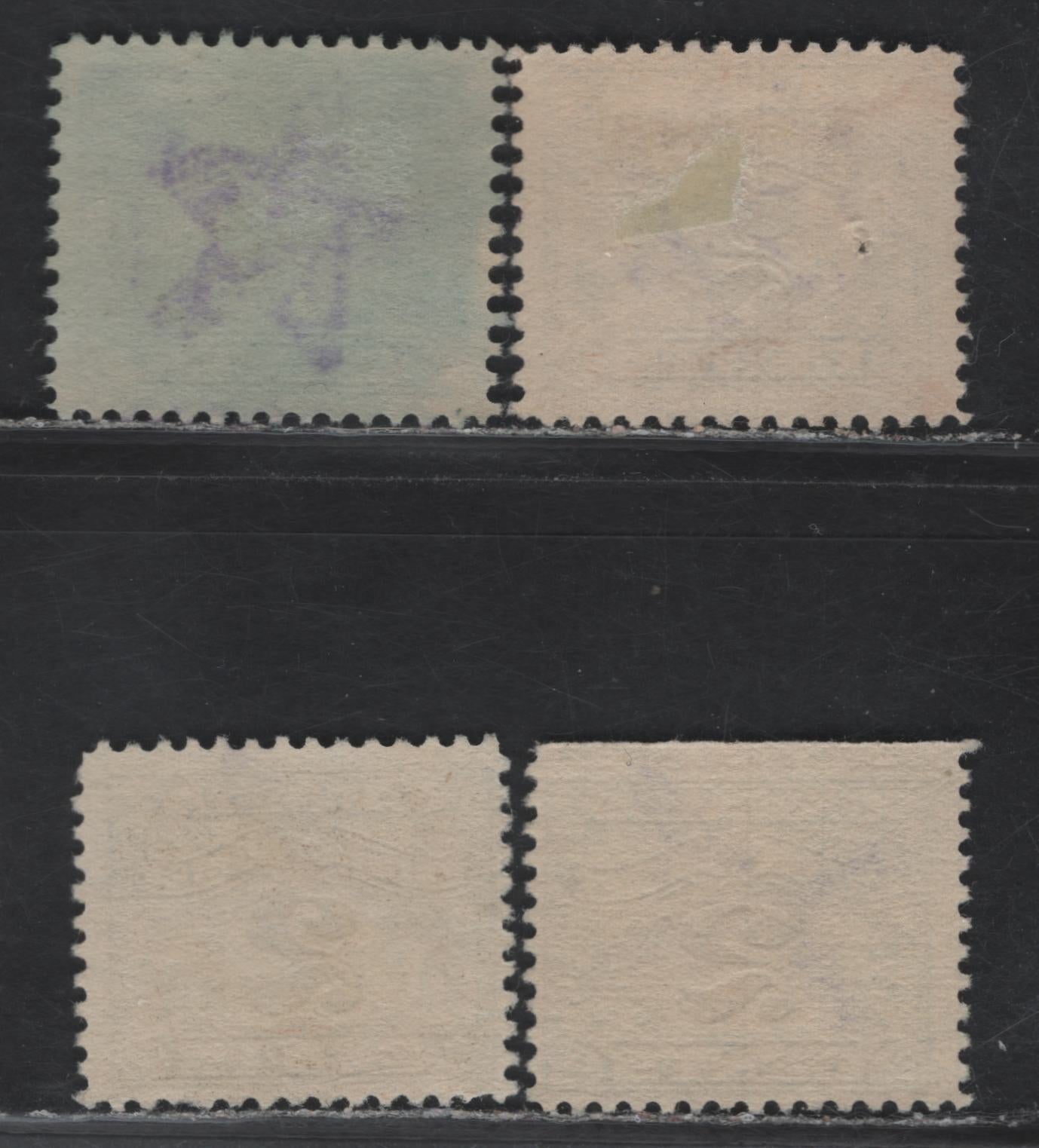 Lot 187 Canada Van Dam#FCD1-4 1c - 10c Green - Light Blue Crown, 1914-1935 Customs Duty Issue, 15 Fine/Very Fine Used Singles, A Selection Of Wet & Dry Printings In Different Shades