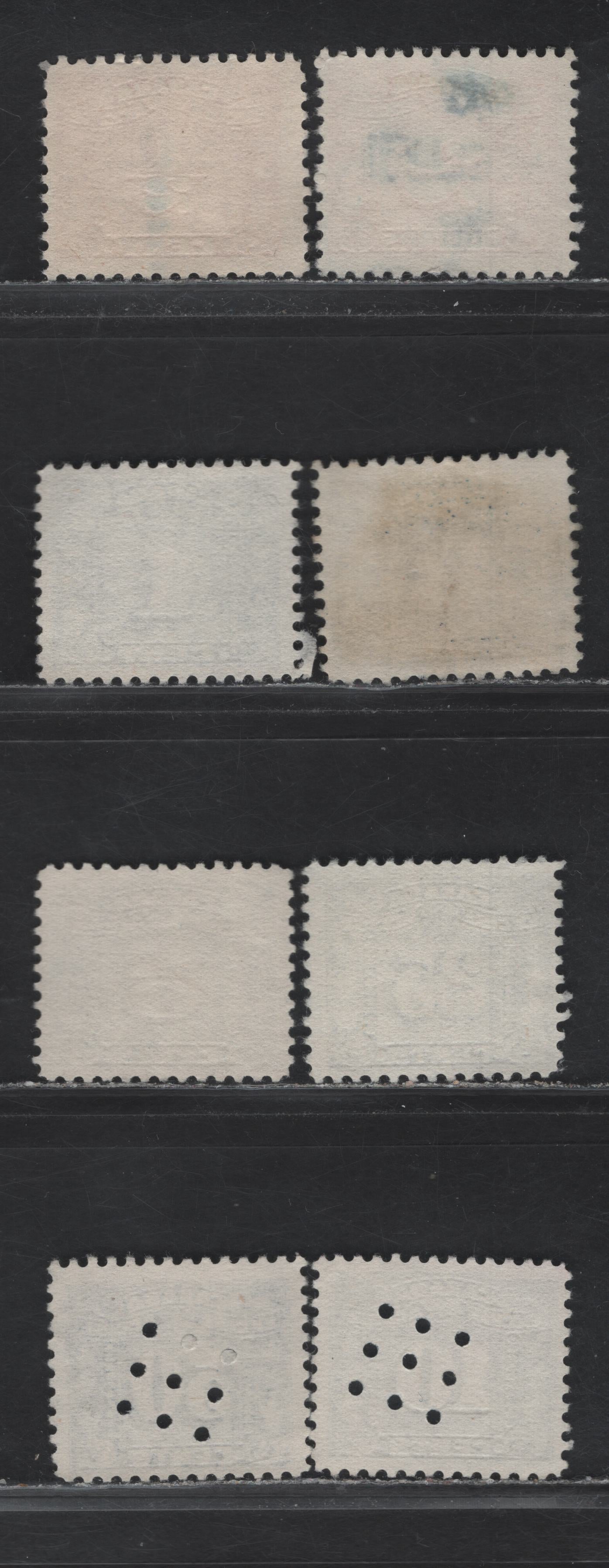 Lot 191 Canada Van Dam#FX60-FX61, FX64, FX67, FX78, FX71, FX80, FX86 1/2c - $2 Red Numeral, 1934-1948 Three Leaf Excise Tax Issue, 22 Very Good/Fine/Very Fine Used Singles