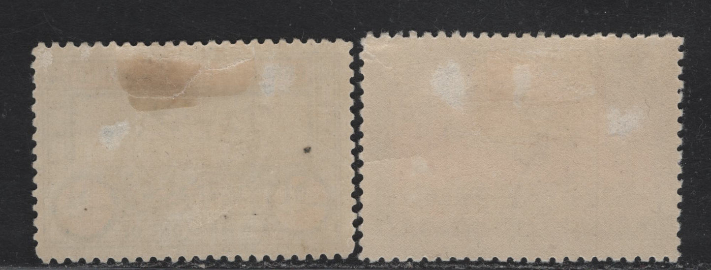 Lot 205 Canada (C) Van Dam#CL40a, CL51 10c Black & Pale Rose - Orange & Blue , 1927-1932 Western Canada Airways - Canadian Airways LTD Issues, 2 VG/FOG Singles, Very Small And Shallow Hinge Thins