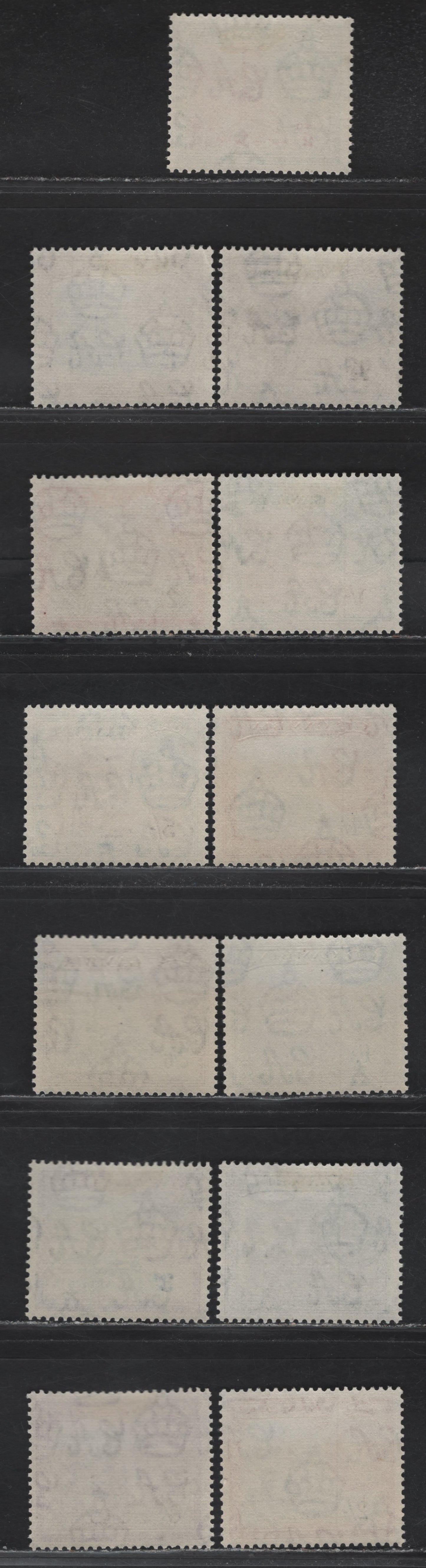 Lot 266 Gambia (C) SG#171-183 1/2d - 5/- Carmine Red & Bluish Green - Chocolate & Bright Blue Tapping For Palm Wine - Wollof Woman, 1953-1959 Pictorial Definitives, 13 VFOG/NH Singles, Values From 1/3 to 5/- Are NH, Rest Are LH