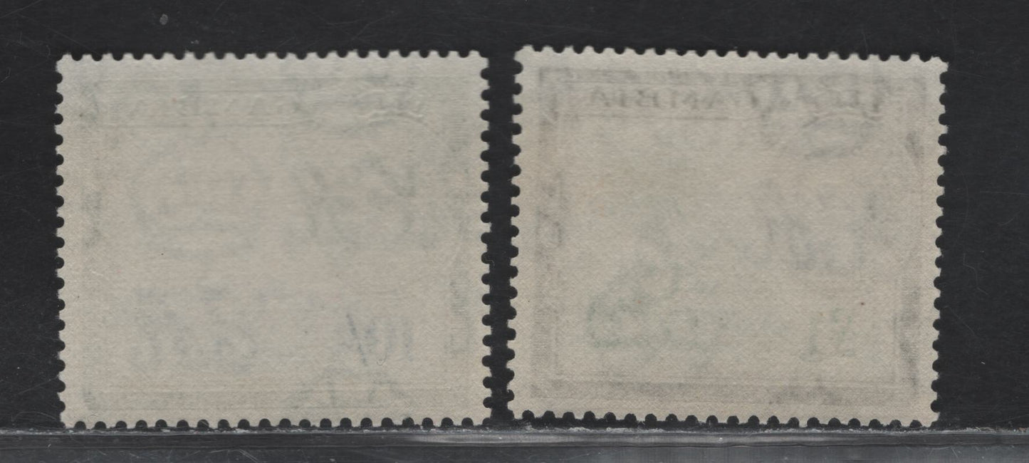 Lot 267 Gambia (C) SG#184-185 10/- - £1 Deep Blue & Myrtle Green - Green & Black S.S. Lady Wright - Elephant & Palm, 1953-1959 Pictorial Definitives, 2 VFNH Singles