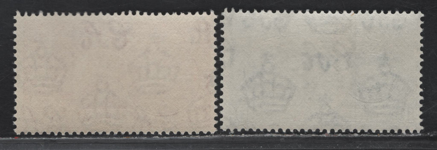 Lot 296 Bermuda (C) SG#148-149 5/- - 10/- Carmine - Deep Ultramarine , 1953-1962 Pictorial Definitive Issue, 2 FNH SIngles
