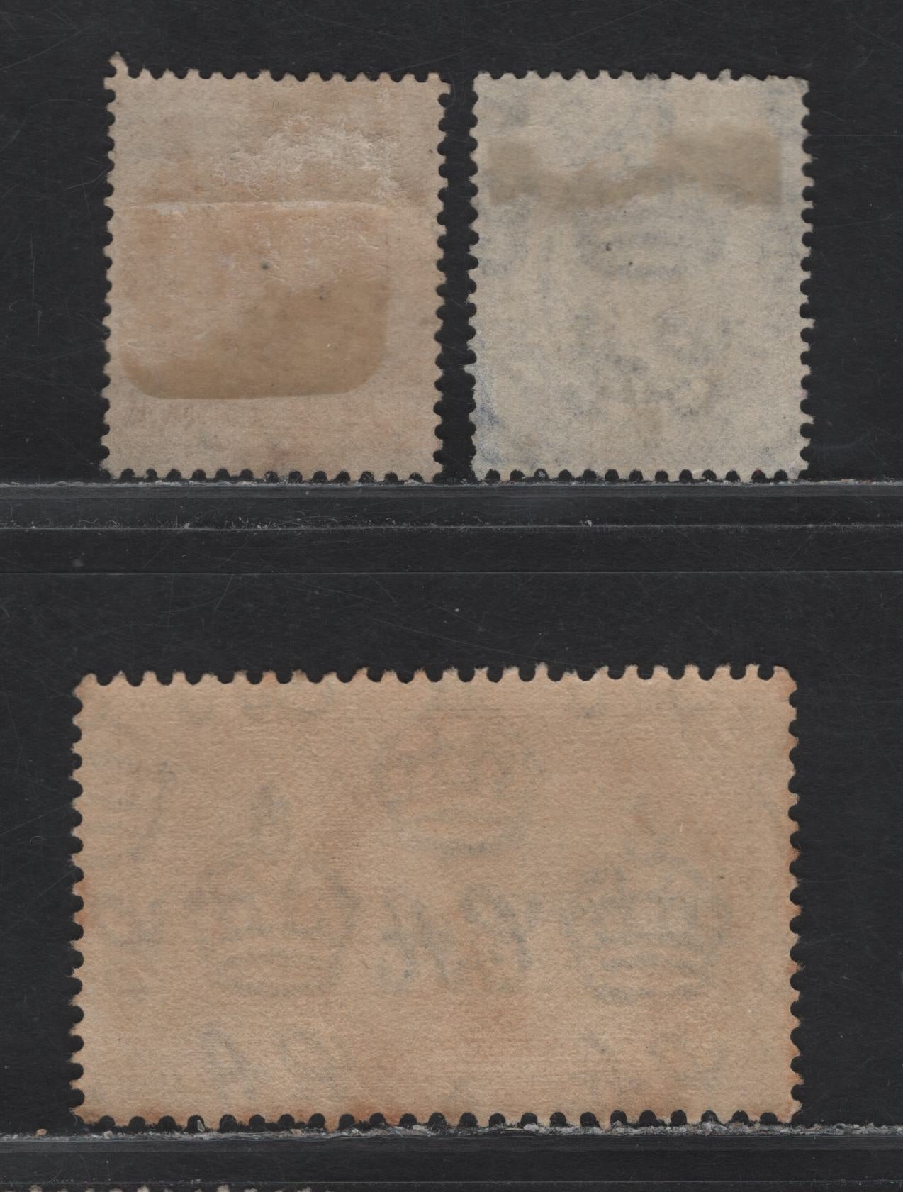 Lot 34 British Honduras  (C) SG#103, 131, 143 3c Orange - Ultramarine & Gray Black King George V - Silver Jubilee, 1913-1935 KGV Keyplates - Silver Jubilee Issues, 3 Fine/Very Fine Used Singles, Corosal, Belize & United Fruit Company Paquebot Cancels