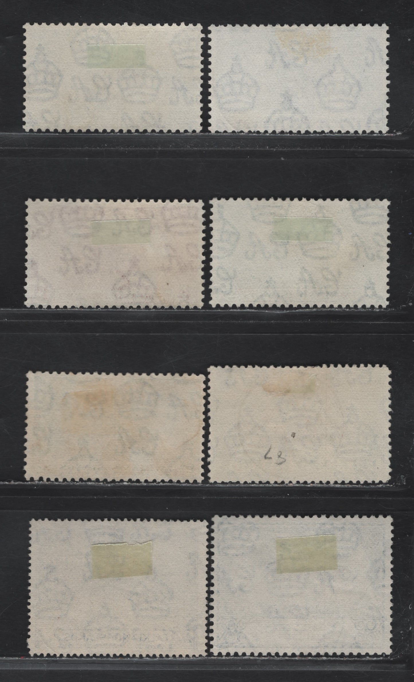 Lot 50 Falkland Island (C) SG#143-145, 151, 169, 171 1/2d - 2/- Myrtle Green - Blue Coronation - UPU, 1937-1949 Coronation - UPU Issues, 8 Fine/Very Fine Used Singles, All With SON Port Stanley CDS Cancels