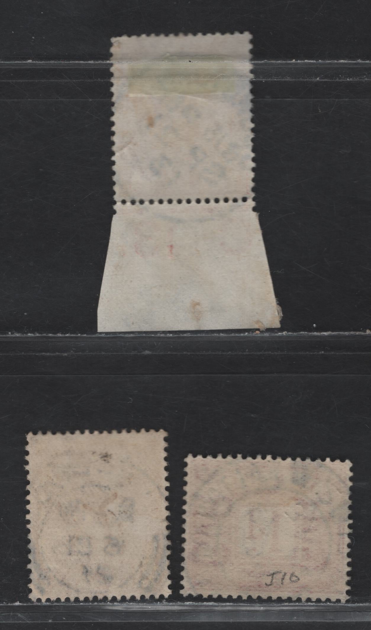 Lot 53 Great Britain (C) SG#357, 368, D11 1d - 2d Scarlet - Orange King George V - Numeral, 1913-1931 KGV Profile Head - Postage Dues, 3 Very Fine Used Singles, Royal Cypher &Block Cypher Wmks, SON Cookstown, Liverpool & Walton on Thames CDS Cancels