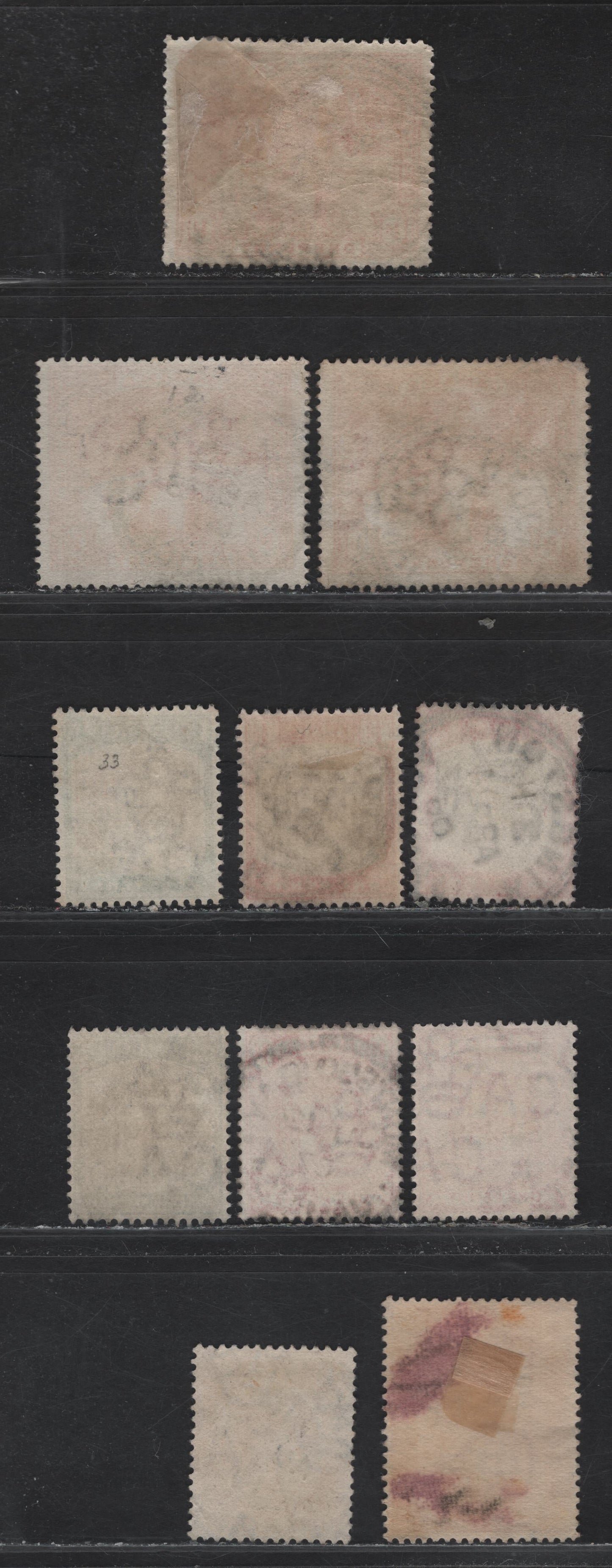 Lot 69 Jamaica (C) SG#31, 33-34, 39-40, 59, 95 1d Red- Carmine & Orange Llandovery Falls - Pictorials, 1900-1929 Llandovery Falls - Pictorial Issues, 9 Fine/Very Fine Used Singles, SON CDS & Squared Circle Cancels
