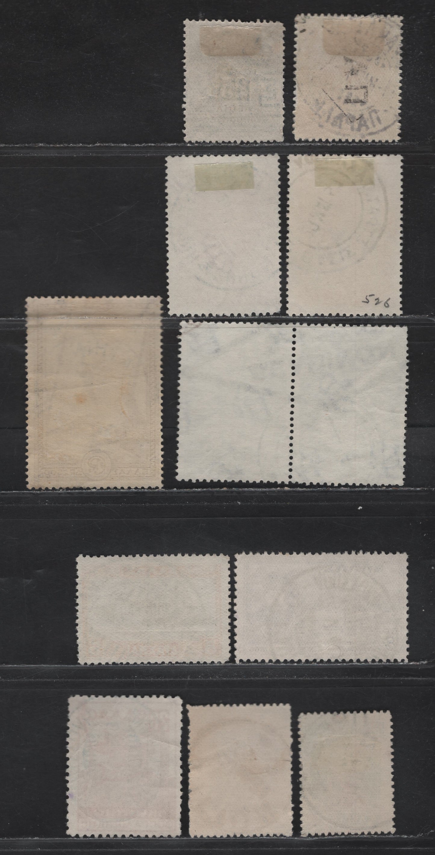 Lot 194 Greece SC#229, 236, 331, 363, 464, 525-526, 543, J67, J69, RA48 5d-20l Ultramarine - Red Brown Hermes - St. Demetrius, 1913-1950 Lithographed Hermes Definitives - Postal Tax Issue, 11 Fine & VF Singles With SON CDS Town Cancels