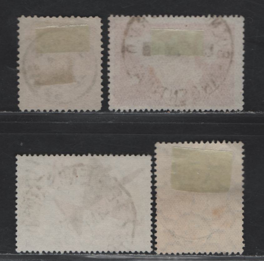 Argentina SC#39, 427, C91, 558 8c - 21p Lake - Brown Red & Gray Portraits - Airmails, 1877-1965 Portraits - Airmail Issues, 4 Fine/Very Fine Used Singles, Dated SON Cancels