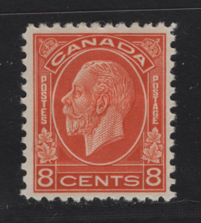 Lot 328 Canada #200 8c Deep Orange King George V, 1932 Medallion Issue, A VFOG Single, BABN-D Paper, Perf 10.75, 18.4x22mm.