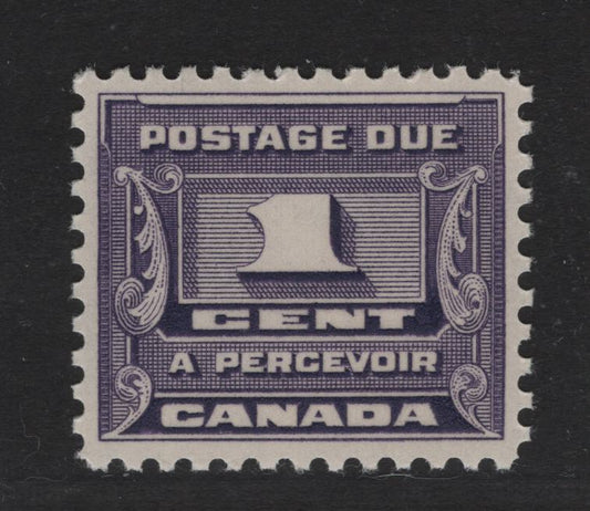 Lot 353 Canada #J11 1c Dull Violet Numeral, 1933-1934 Third Postage Due Issue, A VFNH Single, BABN-BBB Paper, Perf 10.9x10.75, 21.9x18.6mm.