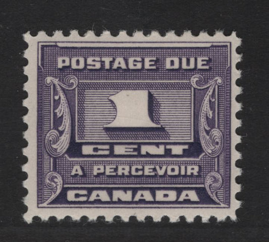 Lot 355 Canada #J11 1c Dull Violet Numeral, 1933-1934 Third Postage Due Issue, A VFOG Single, BABN-II Paper, Perf 10.9x10.75, 21.75x18.6mm.