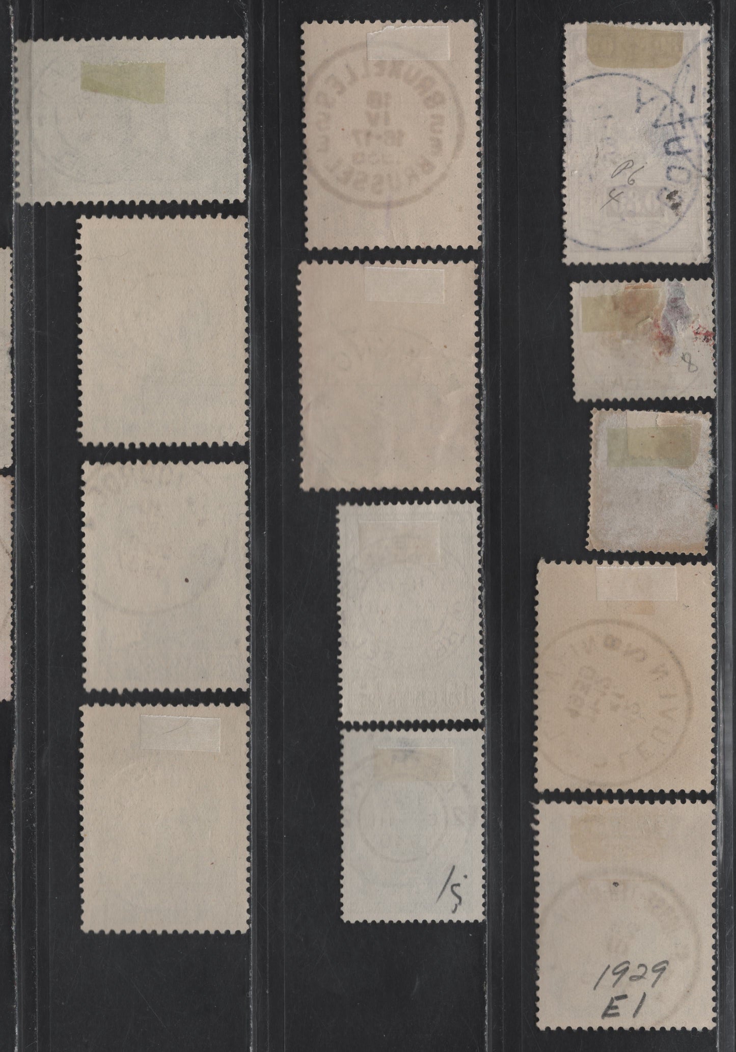 Lot 84 Belgium SC#B190,B211,B259,B261,E1-E2,J2,J5,F6 25c+5c Olive Black - 90c Violet, 1937 Semi Postal - 1928 Parcel Post Overprints Issues, 13 F&VF Used Singles All With SON CDS Cancels