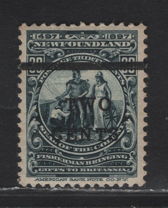 Lot 144 Newfoundland #127 2c On 30c Slate, 1920 Surcharges Issue, A VFNH Single