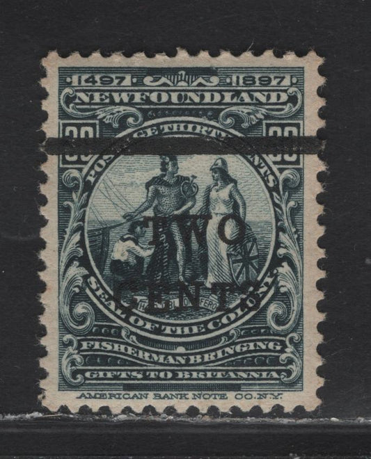 Lot 144 Newfoundland #127 2c On 30c Slate, 1920 Surcharges Issue, A VFNH Single