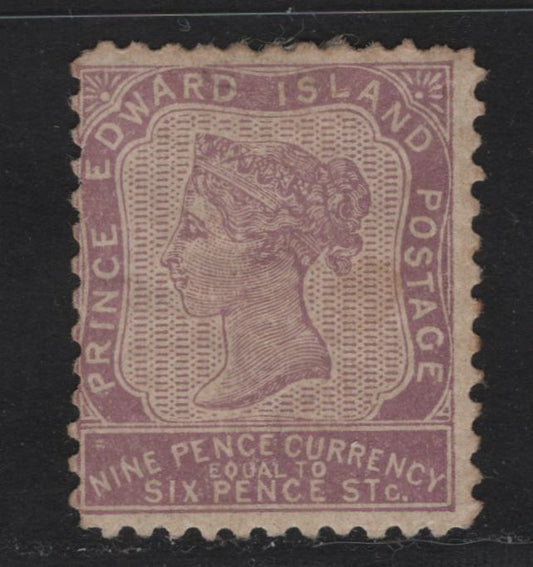 Lot 21 Prince Edward Island #8 9d Violet, 1872-73 Cents Issues, A VFOG Single Perf 11 1/2x11 3/4