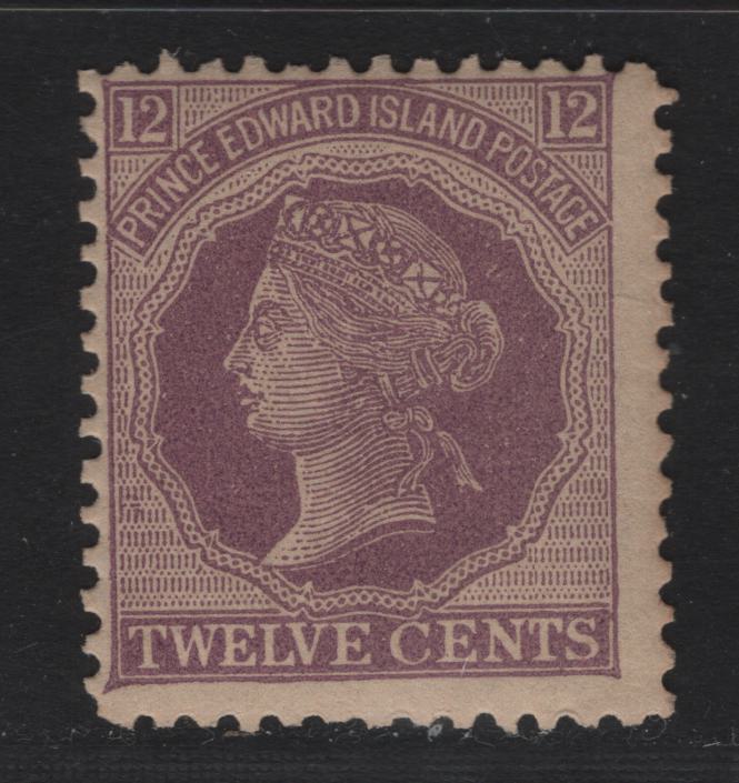 Lot 24 Prince Edward Island #16 12c Violet, 1872-73 Cents Issues, A FNH Single Perf 12.25