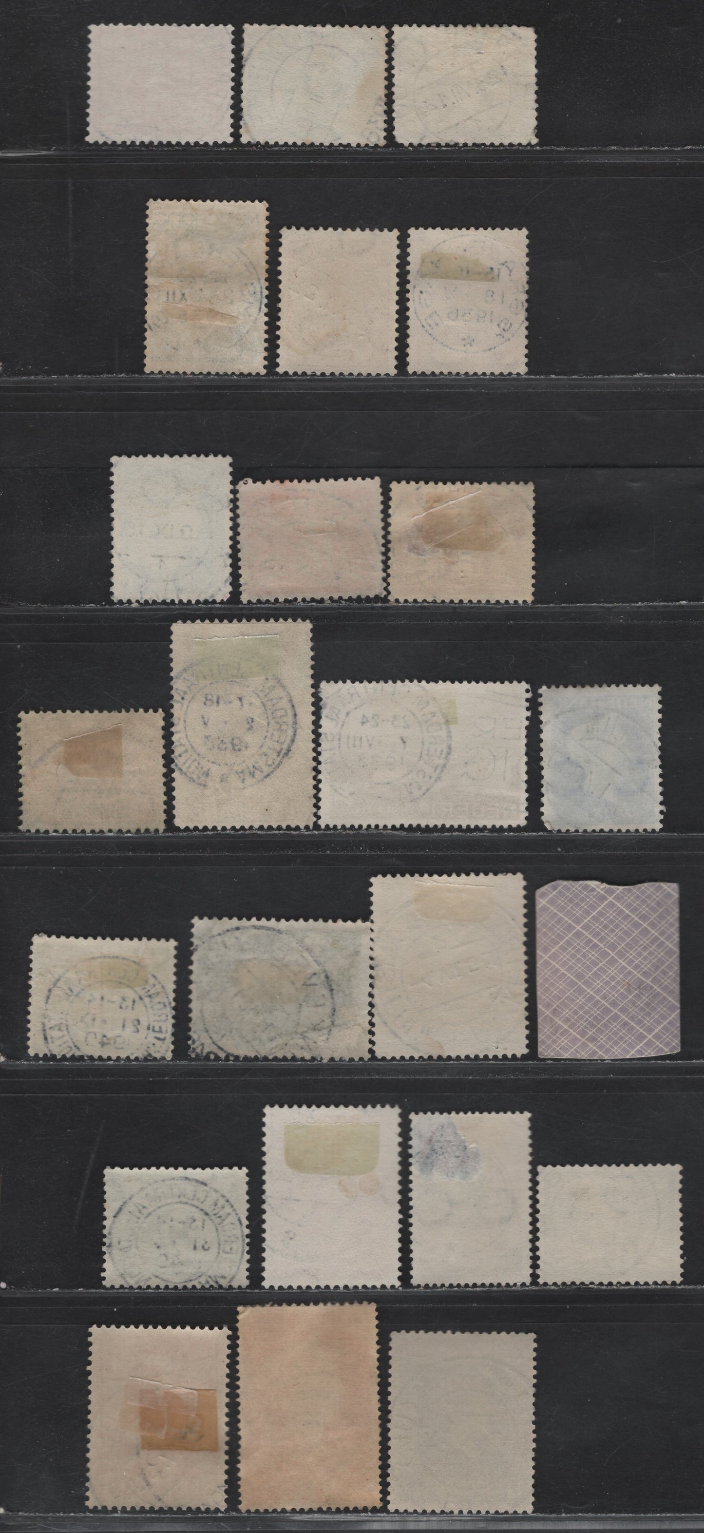 Lot 274 Netherlands SC#148/C2 2c-15c Orange - Yellow Green Gull - Stylized Seagull, 1924-1926 Gull & Queen Wilhelmina Definitives - 1921 Airmails, 23 VG-VF Used Singles With SON CDS Town Cancels