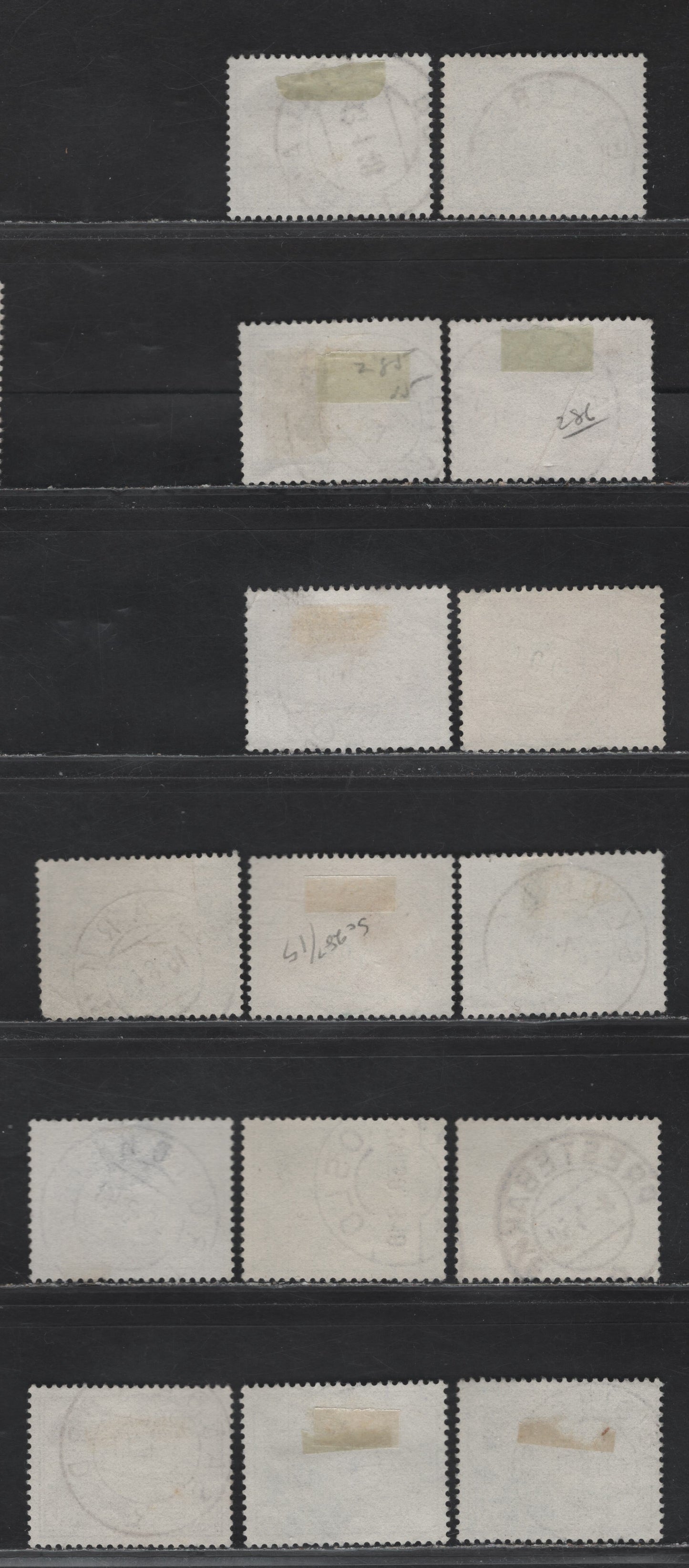 Lot 297 Norway SC#281/289 15o-80o Brown-Dark Brown Admiral Tordenskjold - Return of King Haakon, 1947 300th Anniversary of Norwegian Post Office, 15 VF Used Singles With SON CDS Town Cancels