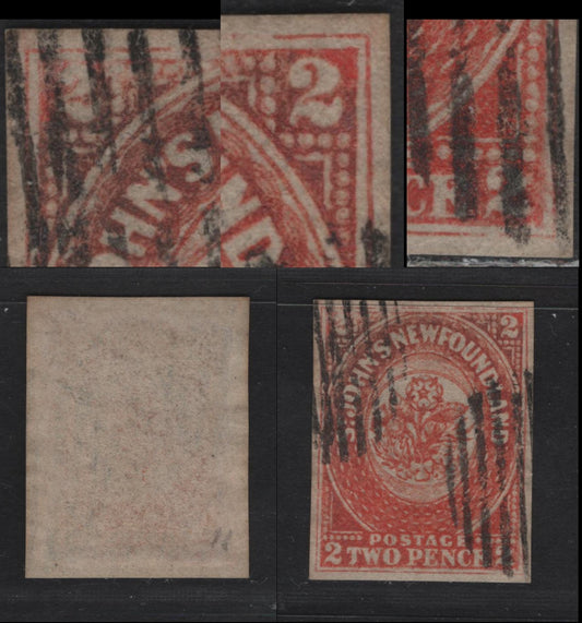 Lot 29 Newfoundland #11 2d Orange, 1860 Pence Issue, A VG Used Single VF Appearing Example That is Actually Expertly Repaired, With Margins Built Up And Added On 4 Sides