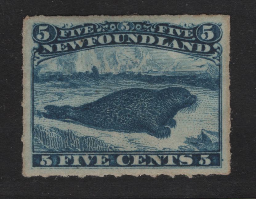 Lot 68 Newfoundland #40 5c Blue, 1876-1879 Rouletted Cents Issue, A VFOG Single