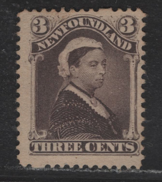 Lot 83 Newfoundland #52 3c Violet, 1880-1896 Third Cents Issue, A FUN Single On Paper Cents-VV, Perf 12