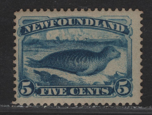 Lot 86 Newfoundland #55 5c Bright Blue, 1880-1896 Third Cents Issue, A FNH Single On Cents-XX, Perf 12