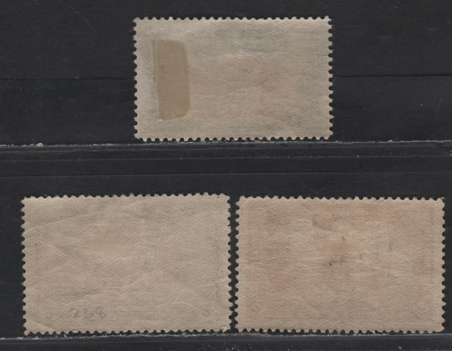 Lot 102 Turkey (C)  SC#252, 597-598 1.75pi - 50pi Slate & Red Brown - Brown Pictorials, 1913-1920 Pictorial Issue, 3 VFOG Singles