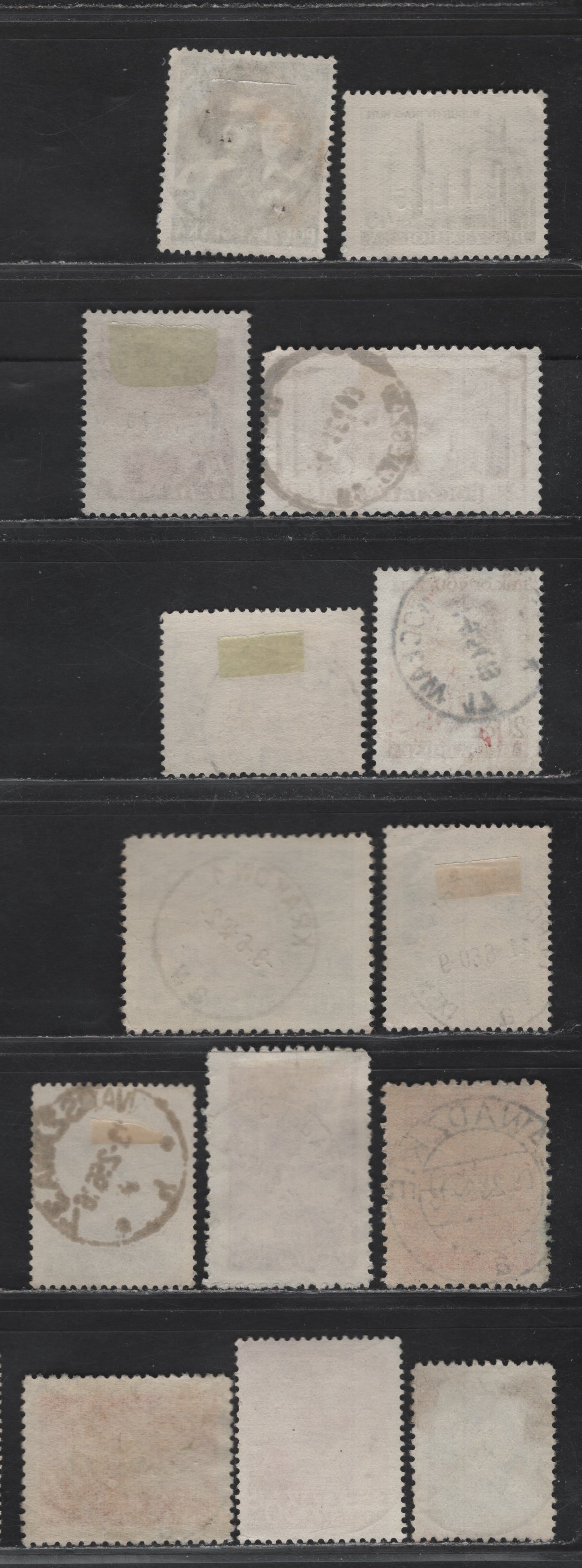 Lot 117 Poland SC#507A, 503, 575, 578, 584, 592, 447, 495, 703, 428, C18, C26, B68, O27 25z - 60g Brown - Blue Workers Congress - Official, 1948-1953 Workers Congress - Official Issues, 14 Very Fine Used Singles, All With SON CDS Town Cancels, No CTO