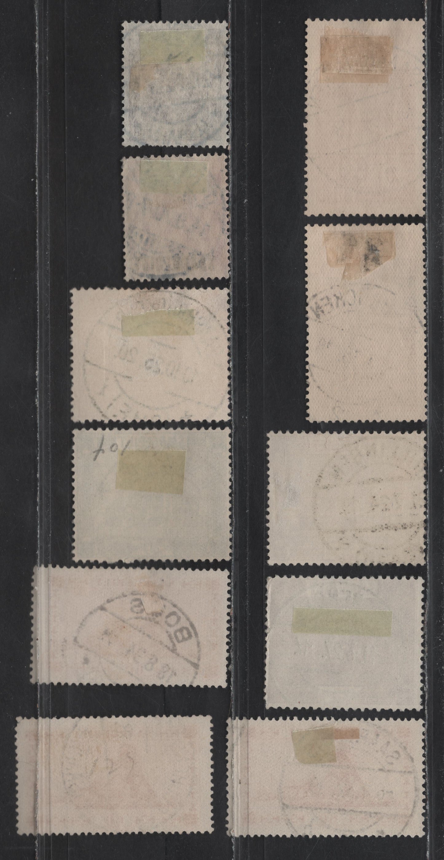 Lot 130 Saar (C)  SC#42-43, 103, 105, 107, 127, O23, B47-B48 5pf - 60pf Red Brown - Orange Germania, 1920-1934 Overprinted Germania - Official Overprinted Issues, 9 Fine/Very Fine Used Singles, SON CDS Cancels