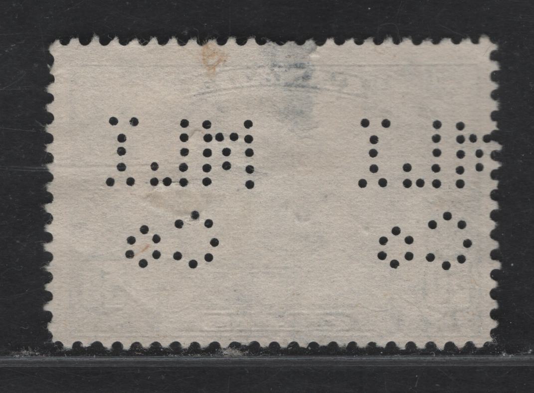 Lot 223 Canada (C)#158 50c Dark Blue Bluenose, 1928-1929 Scroll Issue, A Good Used Single, Ottawa Metropolitan Life Insurance Company Perfin, Pos. 1, Small Internal Crease At Top & Shallow Hinge Thin.