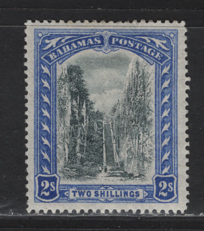 Lot 23 Bahamas SG#60 2/- Black & Blue Queen's Staircase, 1901-1903 Queen's Staircase Issue, A VFOG Single, Crown CC Wmk
