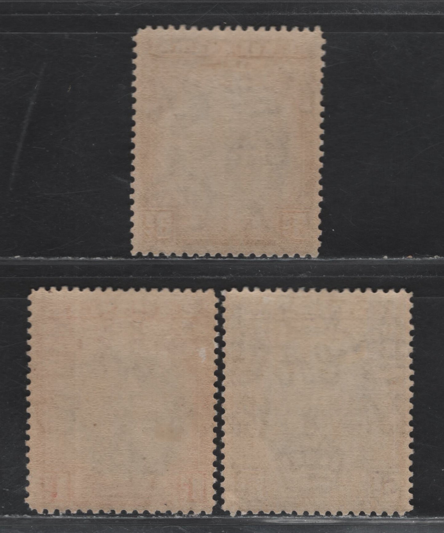 Lot 55 Bahamas SG#126-128 1d - 5d Black & Scarlet - Black & Deep Purple Badge of the Colony, 1930 Tercentenary Issue, 3 VFOG Singles