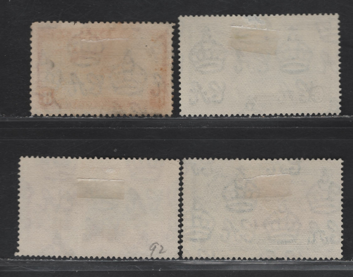 Lot 60 Bahamas SG#141-143, 148 1.5d - 8d DeepBlue & Carmine - Ultramarine & Scarlet King George V & Windsor Castle - King George V, 1935-1937 Silver Jubilee - Coronation Issues, 4 Fine/Very Fine Used Singles