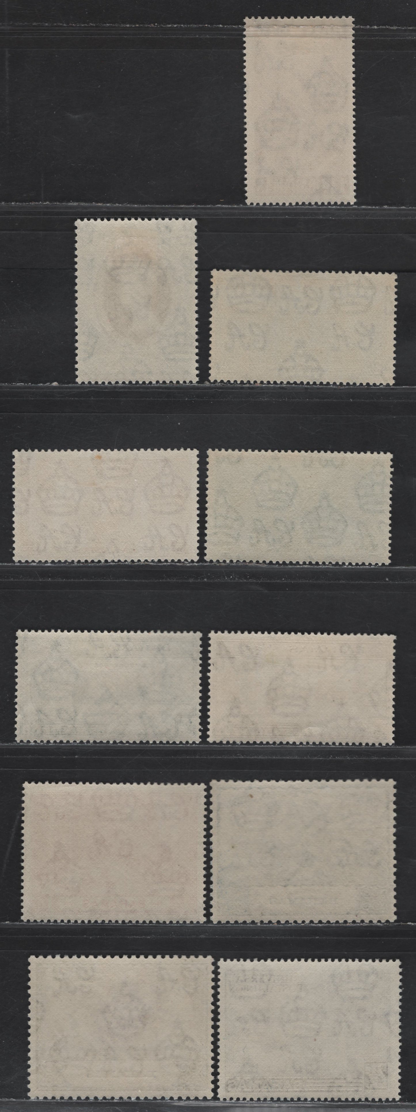 Lot 78 Bahamas SG#146-148, 176-177, 194, 196-199, 200 1/2d - 6d Green - Black & Pale Blue Coronation, 1937-1953 Coronation - UPU Issues, 11 F/VFOG/NH Singles, The 1949 UPU Issue Is NH