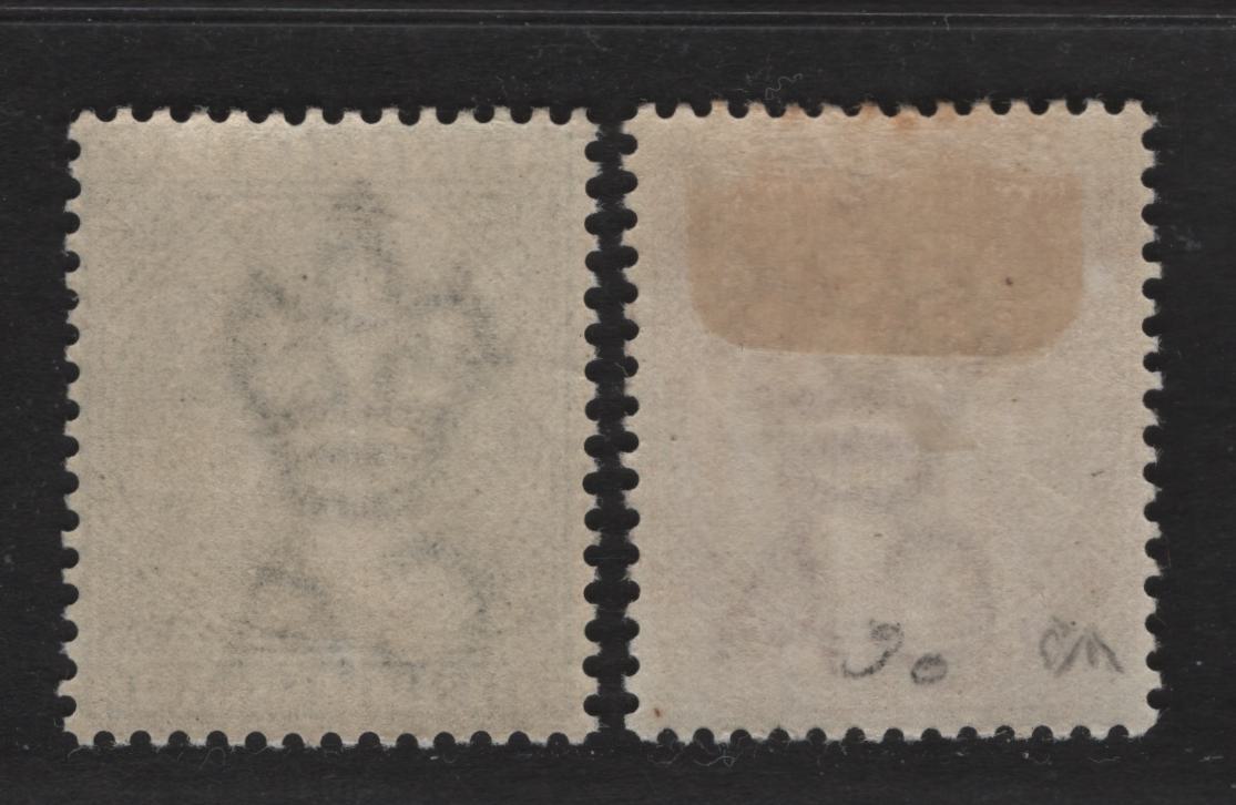 Lot 22 Bermuda SG#28-28a 3d Grey & 4d Orange Brown, 1883-1904 Queen Victoria Keyplates Issue, Wmk Crown CA, 2 VFOG Singles