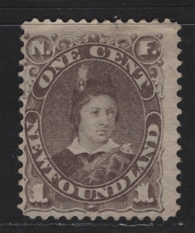 Lot 275 Newfoundland (C) #42 1c - 3c Gray Brown Edward, Prince of Wales, 1880-1896 4th Cents Issue, A FPOG Single, Cents-JJ Paper, Perf 12.2x12.1