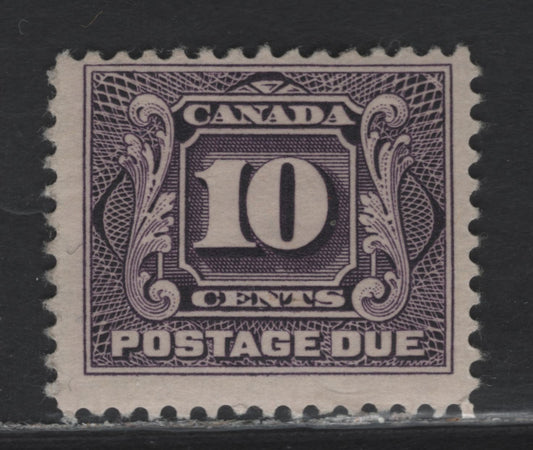 Lot 311 Canada #J5 10c Deep Rose Lilac Numeral, 1906-1928 Postage Dues, A FOG Single, Unchecked As to Specific Paper Type