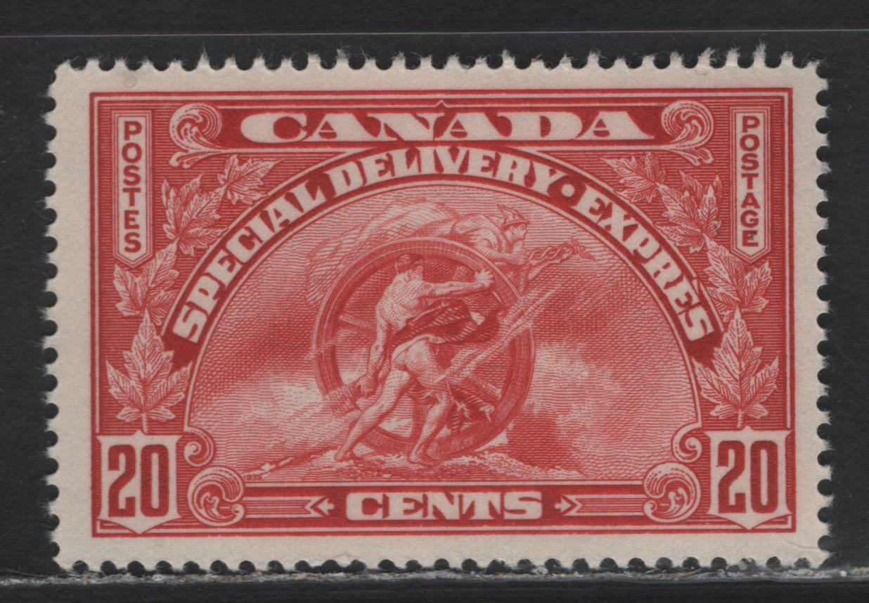 Lot 353 Canada (C) #E6 20c Carmine , 1935 Special Delivery Issue, A VFNH Single, CBN-YYY, Perf 11.9
