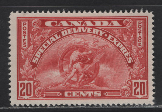 Lot 353 Canada (C) #E6 20c Carmine , 1935 Special Delivery Issue, A VFNH Single, CBN-YYY, Perf 11.9