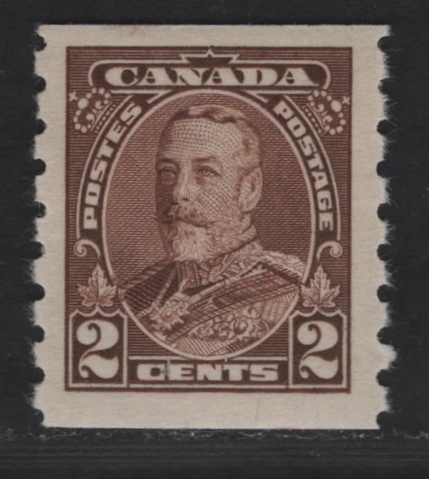 Lot 373 Canada #229 2c Brown King George V, 1935-1937 Dated Die Issue Airmail, A VFOG Coil Single On Paper CBN-G