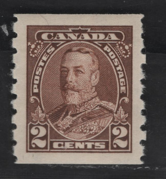 Canada #229 2c Brown King George V, 1935-1937 Dated Die Issue Airmail, A VFOG Coil Single On Paper CBN-EEEE
