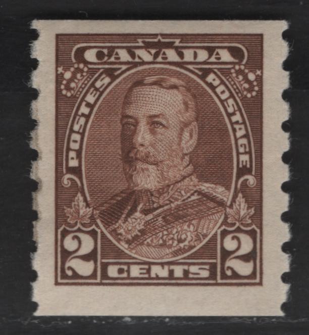 Lot 378 Canada #229 2c Brown King George V, 1935-1937 Dated Die Issue Airmail, A Fine OG Coil Single On Paper CBN-CCCC